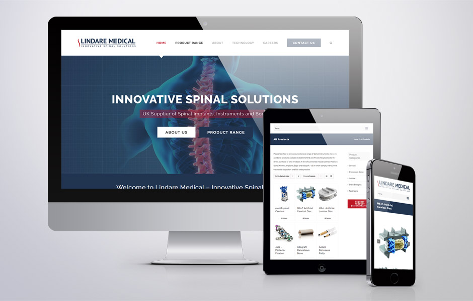 Medical Supplier Website Creation - Lindare Medical